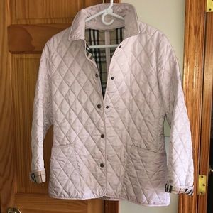 Burberry light pink quilted jacket